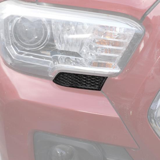For Toyota Tacoma 2016- Carbon Front Bumper Headlight Lamp Below Cover Trim