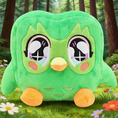 20cm Lovely Green Duo Plushie of Duo The Owl Cartoon Anime Duolingo Owl Plush Toy Soft Stuffed Animal Plushie Kids Birthday Gift