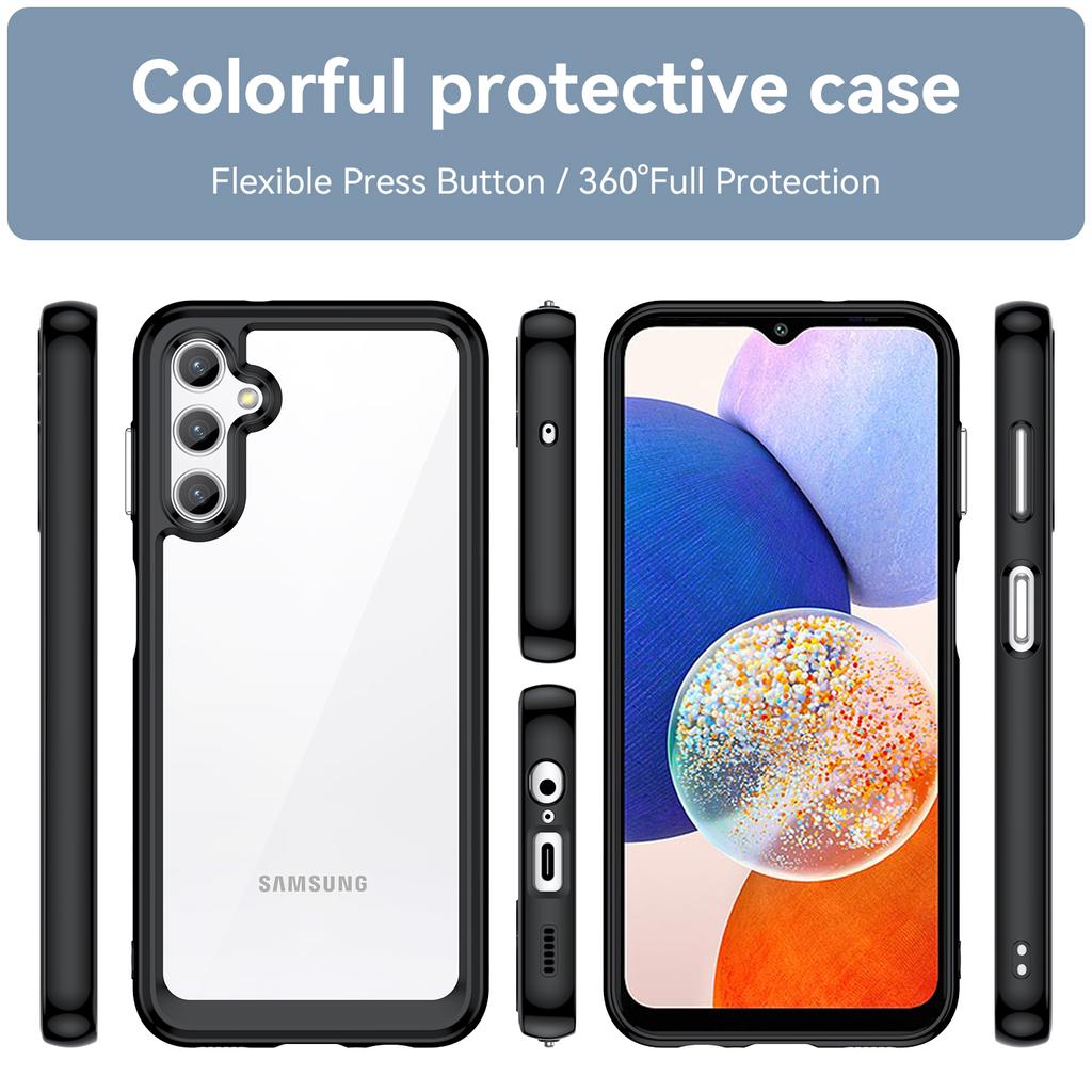 For Samsung Galaxy A14 5G/4G Phone Case,Scratch Resistant TPU Bumper+Acrylic Back Shell Protective Cover