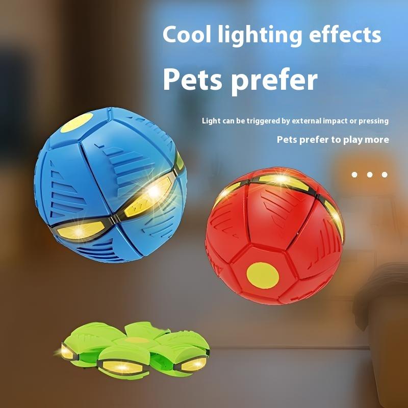 The new flying saucer deformation ball pet relieves boredom, steps on the ball, and the puppy side animal toy is resistant to biting and grinding