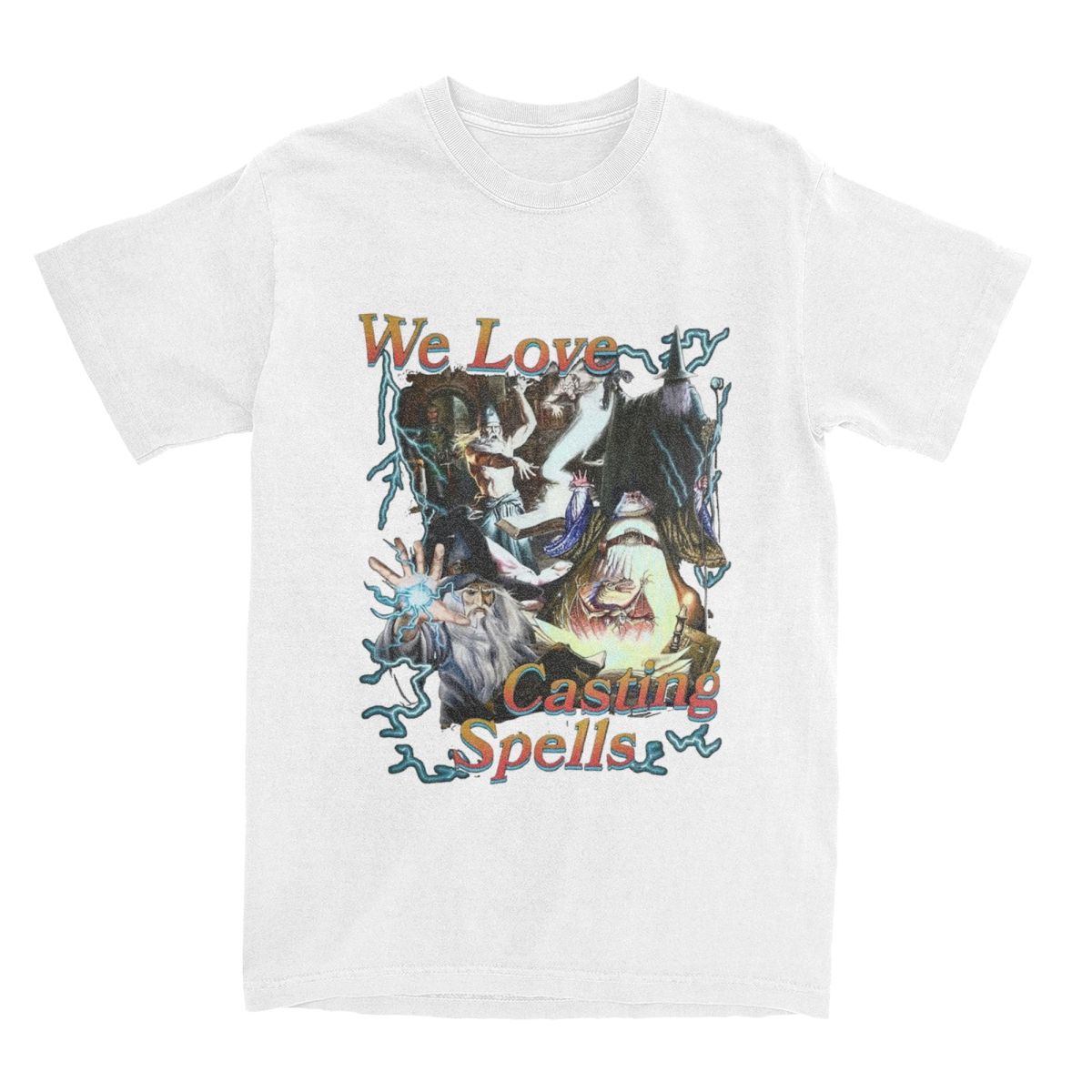

Funny We Love Casting Spells T-Shirt Men Women s Round Collar Cotton Short Sleeve Tee Shirt Summer Tops Large Size T Shirt 4XL