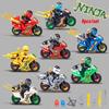 Ninjas Character Motorcycle Toy Set 8 Pieces Creative Brain Building Blocks