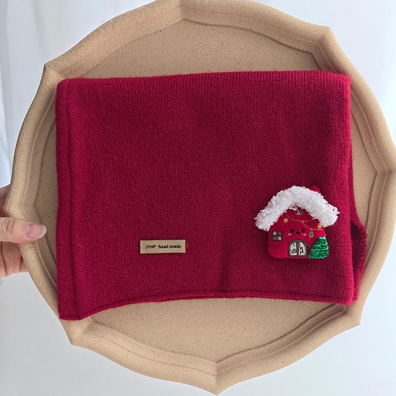 Children's 2025 Winter Red Scarf: Warm, Windproof Neck Gaiter for Girls - Cute and Protective