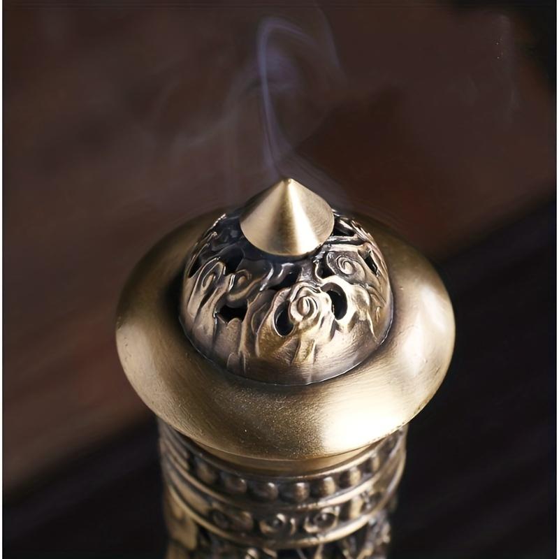 Vintage Vertical Incense Holder Dragon and Phoenix Pillar for Home Office, Celebration Decor, Room Decor,Furniture,New Year Gift