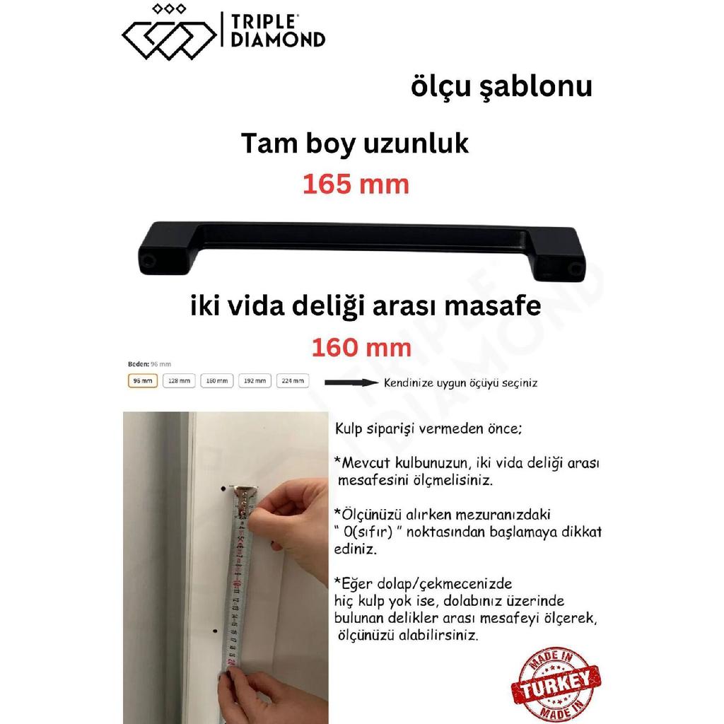 160 Mm Metal Black Drawer Handles Cabinet Kitchen Furniture Handle 1 Piece (16 Cm) = 160mm