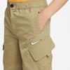 Nike Outdoor Play Logo Embellished Cargo Shorts for Kids Kids Bottoms Olive-Green FB1326-276
