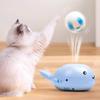 Electric Floating Ball Cats Toy In Whale Shape with USB Power and Fan, Soccer Ball