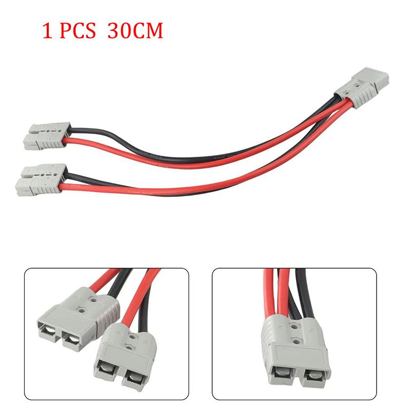 1Pc Adapter 50A For Anderson Plug Connector Double Y Adapter 4Mm Car Cable 4/6 Square Wires 30Cm For Forklifts Stackers Vehicles