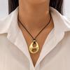 Letter Splicing Collarbone Chain European and American Style Geometric Rectangular Necklace Necklace Necklace Jewelry Women