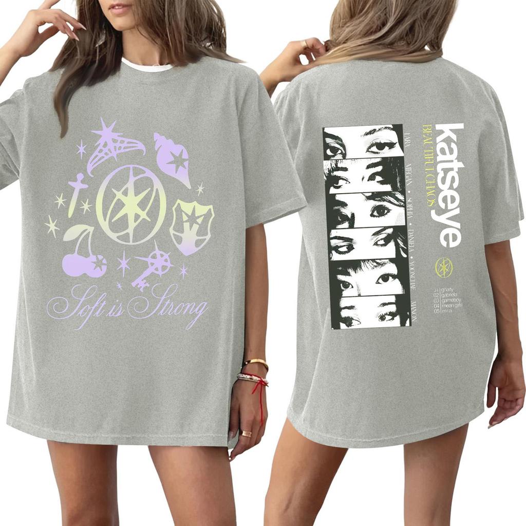 Women's Round Neck Printed Short-sleeved T-shirt Top