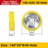 PU Rubber Feeding Wheel with Aluminum Core for Wood Planer Feed Mechanism Compatible with Standard 6-Hole Mounting