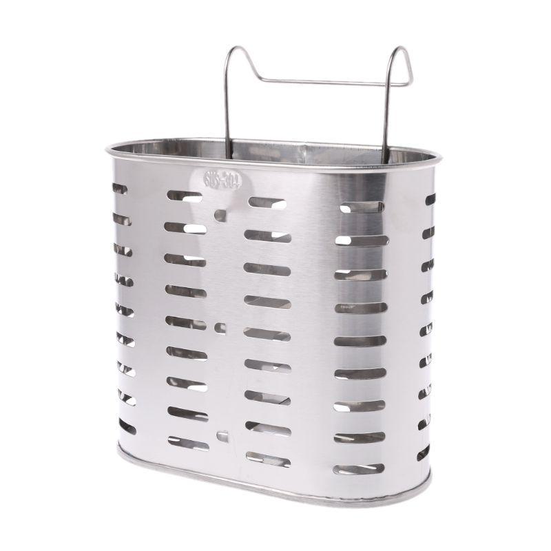 Держатель для столовых приборов из нержавеющей стали, сушилка, органайзер для хранения ложек, вилок, палочек R, Контейнер-органайзер для хранения монет и еды M &1-tier серебряный