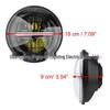 5.75-Inch LED Harley Motorcycle Headlight, 50W High/Low Beam, High Brightness