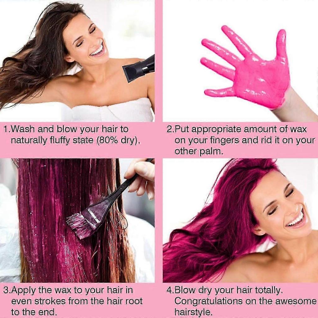 6 Colors Temporary Hair Color Wax, Instant Hair Dye Hair Coloring Wax Mud for Men Women Kids Daily Party Cosplay Halloween DIY Hair Color
