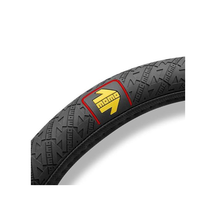 Leather Steering Wheel Cover - Momo - 38-39 Cm - Black/Red - Car - Synthetic Leather - Interior Trim