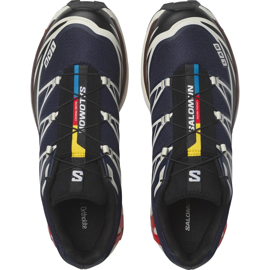 SALOMON XT-6 Maritime Blue Black Fiery Red Unisex Sneakers L49105400