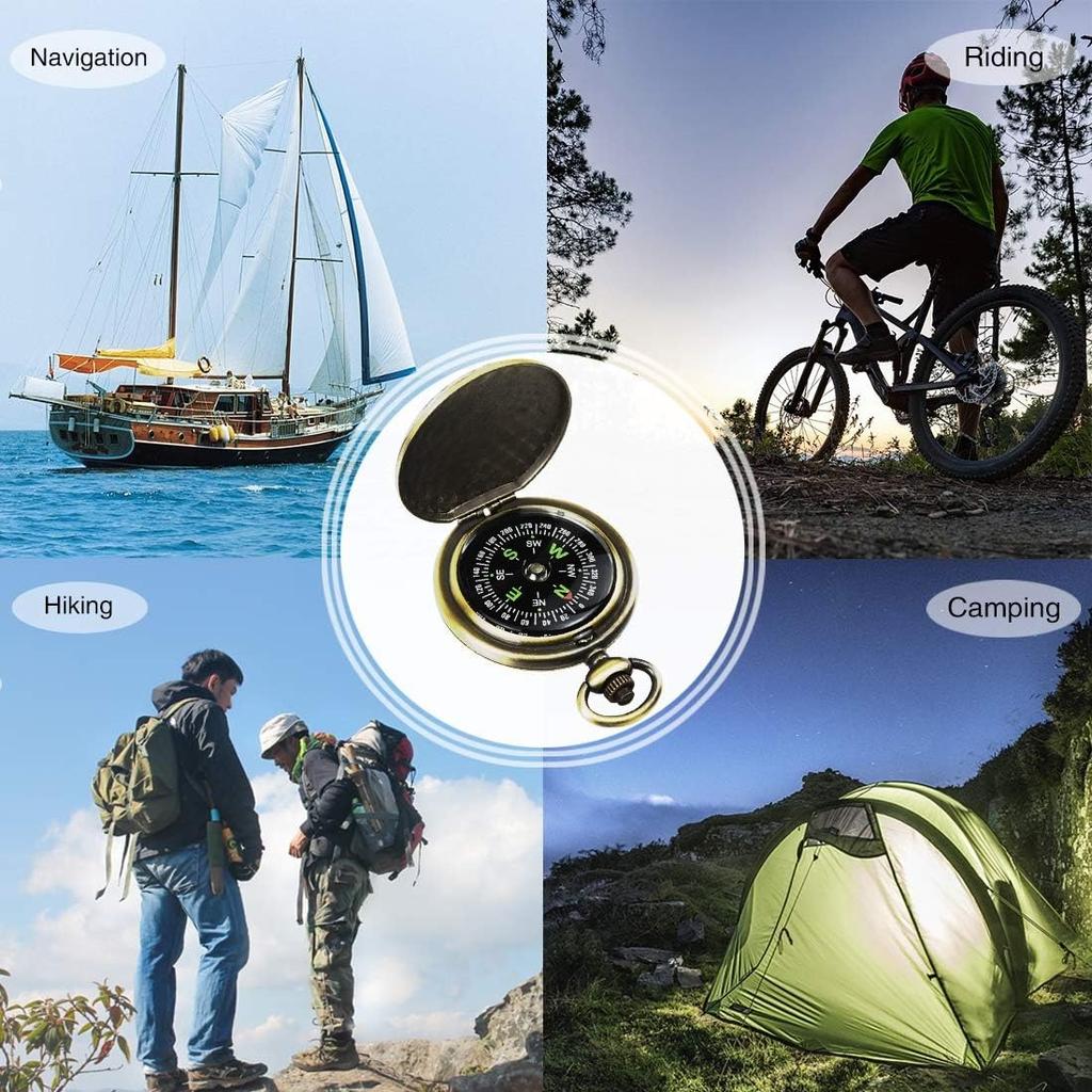 1 Pc Classic Compass For Hiking Camping Boating Backpacking Outdoor Adventure Navigation Tool Durable And Accurate
