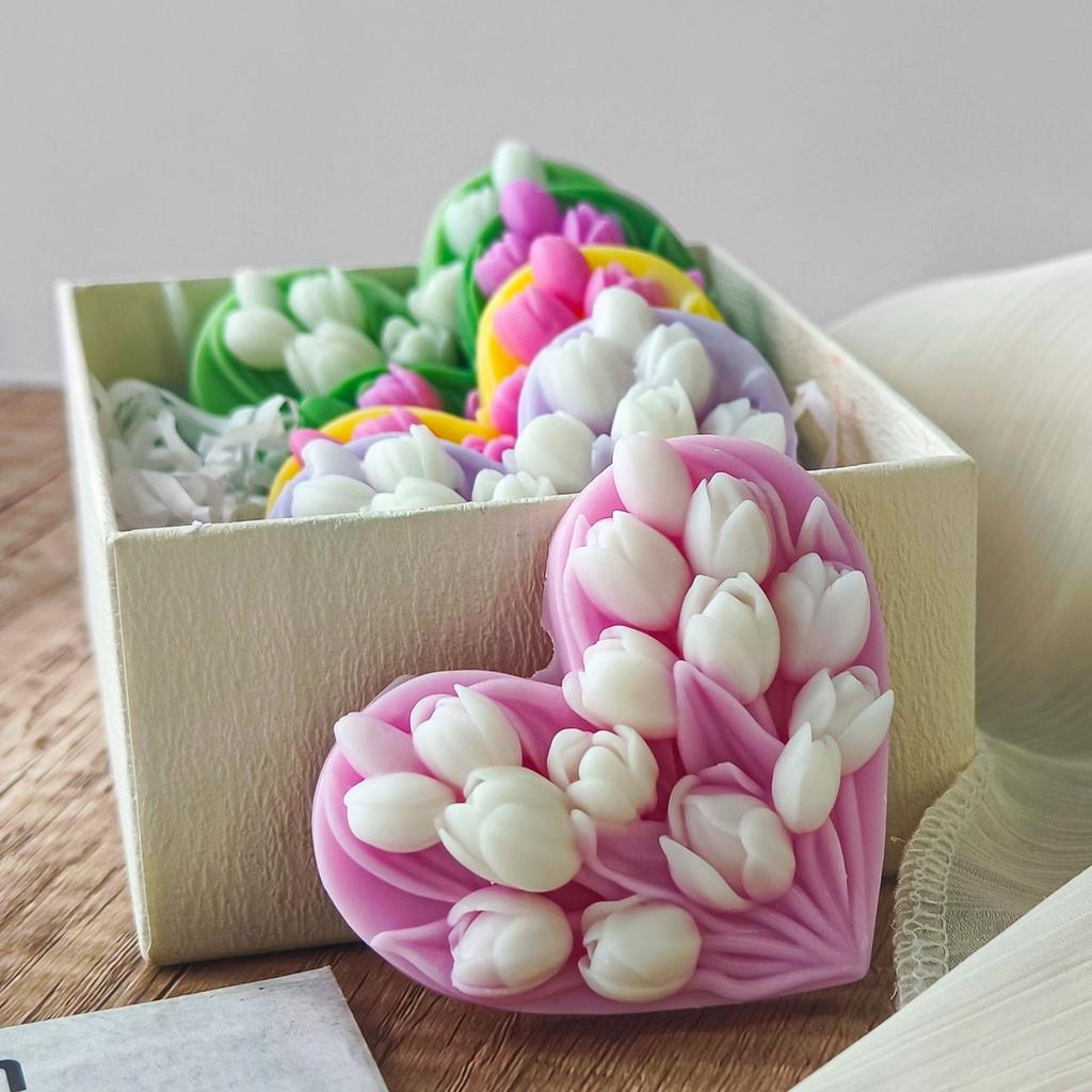 Multipurpose Tulips Candle Stand Sturdy Silicone Plaster Mould for Elegant Home Decoration Wedding and Festive Occasions