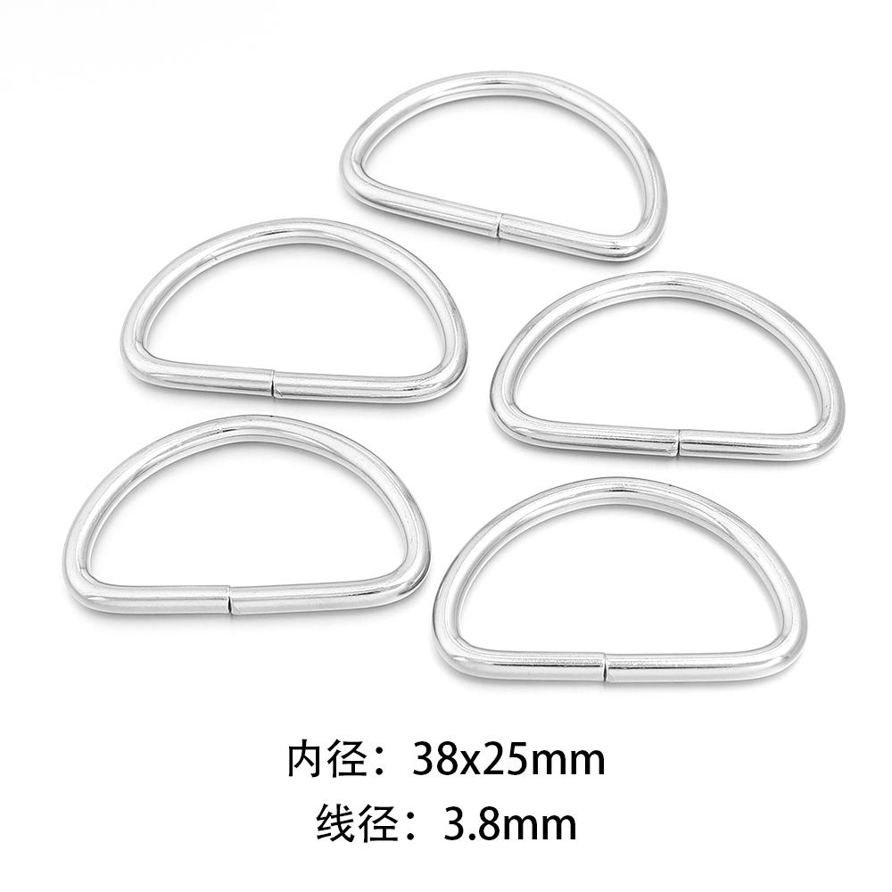 10-20pcs Metal D Ring Adjustable Buckle Clasp For Webbing Backpacks Straps Bags Cat Dog Collar Chain Buckles DIY Accessorie