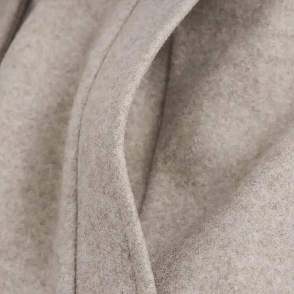 Women's European and American Style Wool Coat with Fur Collar and Belt for Autumn and Winter 