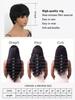 Schwarzes lockiges Haar, synthetische Perücke, kurze Perücke mit Pony, geeignet für den Alltag von Frauen
