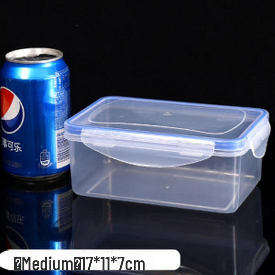 

Кухонный холодильник прямоугольный, сохраняющий свежесть, безопасный для микроволновой печи пластиковый контейнер для хранения ланча и фруктов Medium 17*11*7