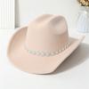 Western cowboy hat, high-quality woolen fabric, suitable for European and American festivals, parties, and stage performances, unisex, simple and