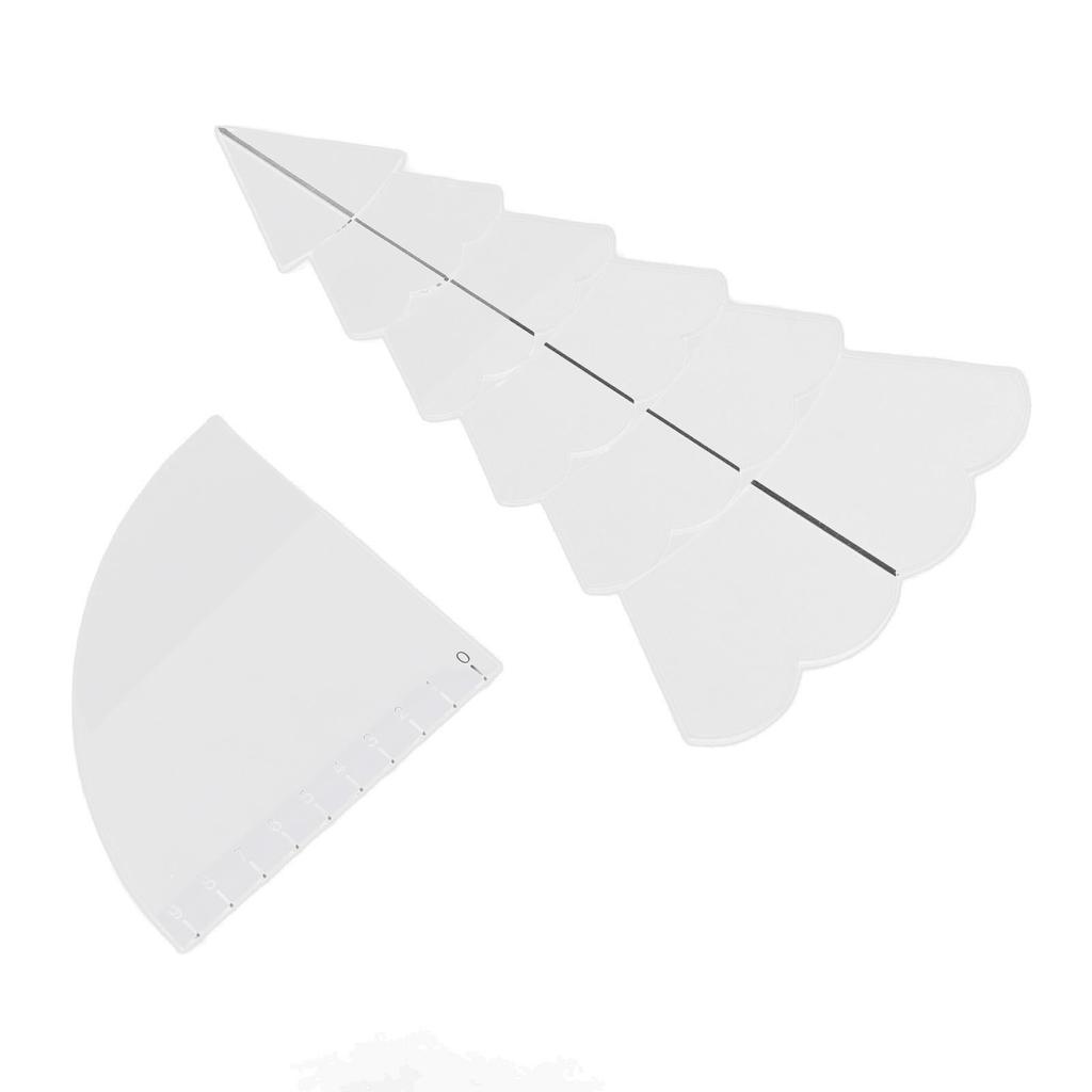 Set Trapunta Albero di Natale Fatto a Mano Modello da Cucito Fai da Te in Acrilico Trasparente Set di Righelli Strumenti