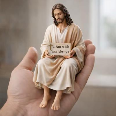 Jesus Christ Figurine Religious Statue Unique Spiritual Religious Decorative Gift for Car Dashboard Home Office Table Decor Gift