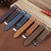 Vintage Leather Rivets Watch Strap 18mm 20mm 22mm Coffee Brown Watchband Stainless Steel Buckle for Men Wrist Belts Bracelet