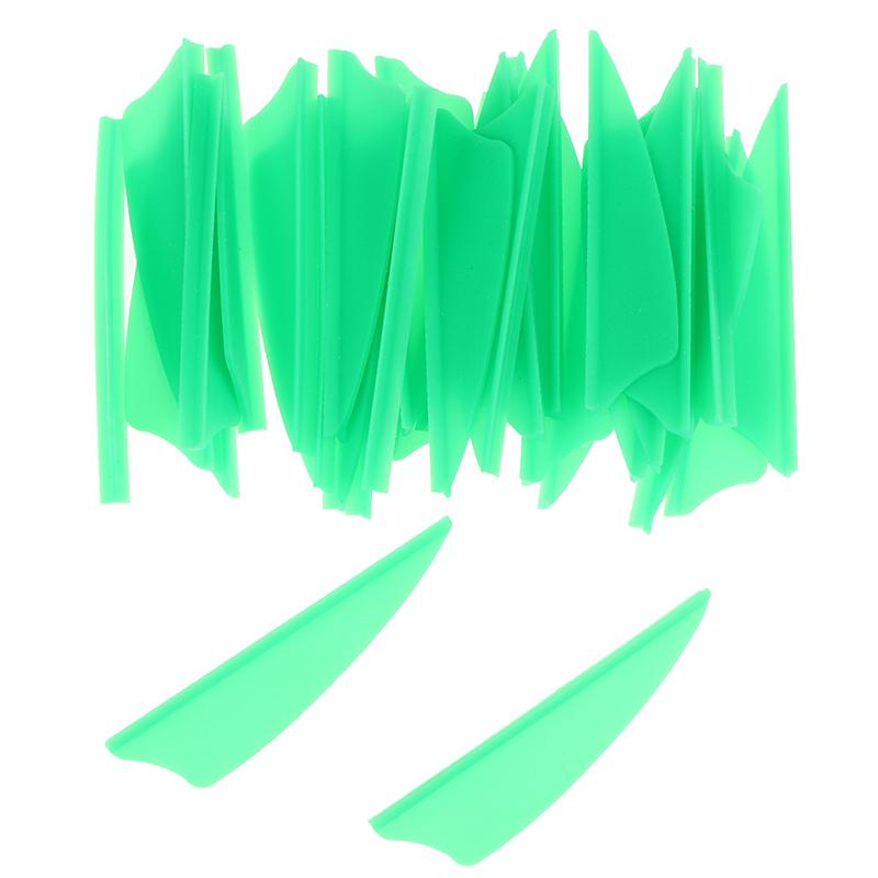 30Pcs/Bag 2" Rubber Vanes Archery Arrow Feather Fletching Shield Diy Tool