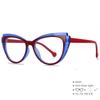 56691 Fashion Rainbow Optical Spectacle Frame Women Cat Eye Coloured Eyebrow Frame Anti Blue Computer Glasses