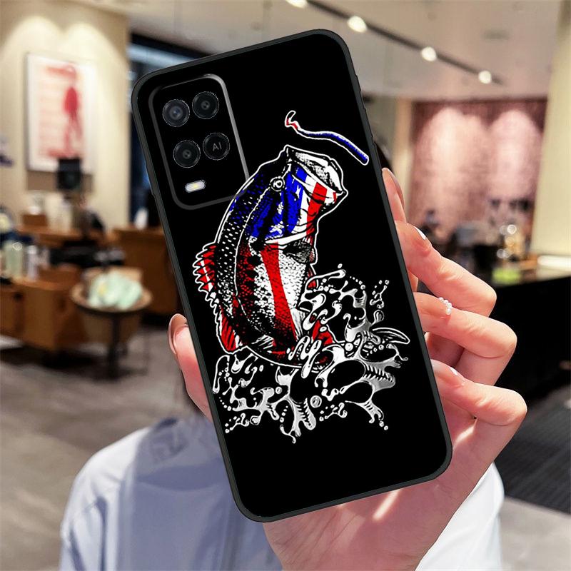 Bass Fishing Case For Oppo A94 A54 A40 A60 A80 A98 A78 A18 A38 A58 A16 A76 A96 A17 A77 A74 A57S A15 Cover