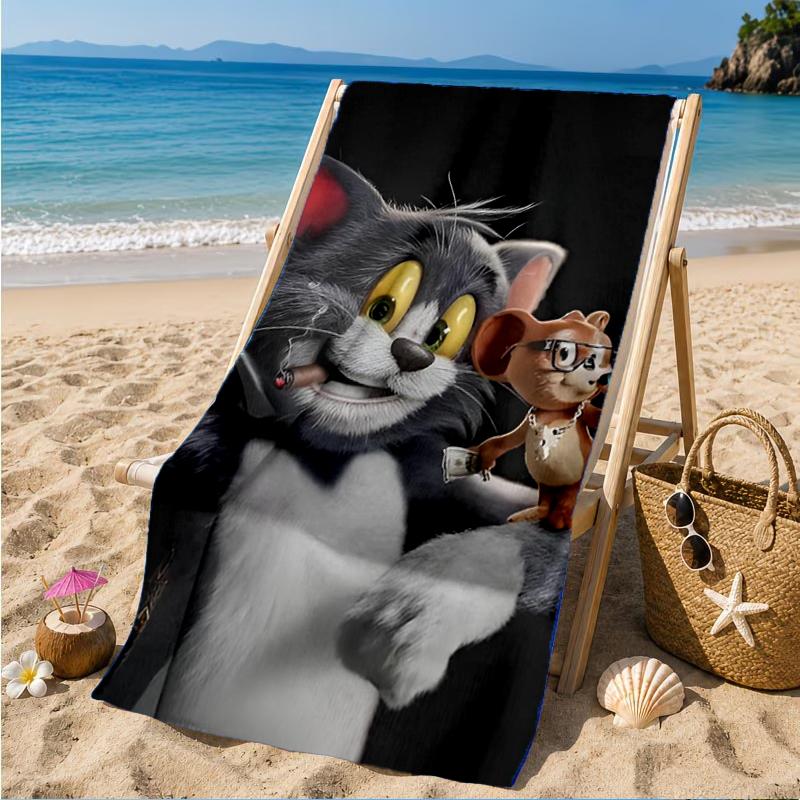 Jerry Adventure Beach Towel, Super Soft Microfiber, Perfect Gift for Her/Him, Birthday, for Pool, Beach, Travel, Decor Beach Party