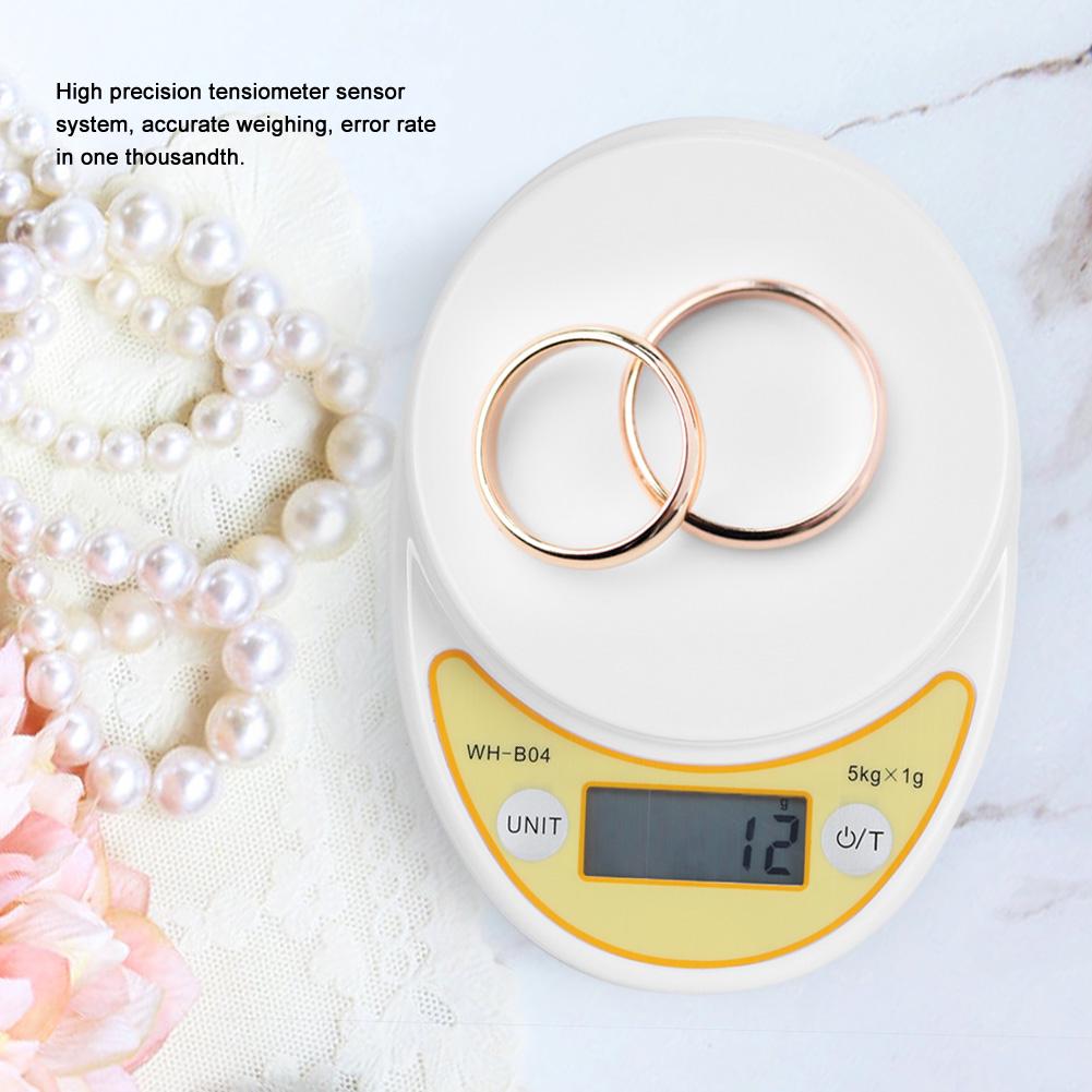 5kg 1g Portable Jewelry Scale Electronic Digital Food Weight Scale Kitchen Cooking Baking Scales Accessory