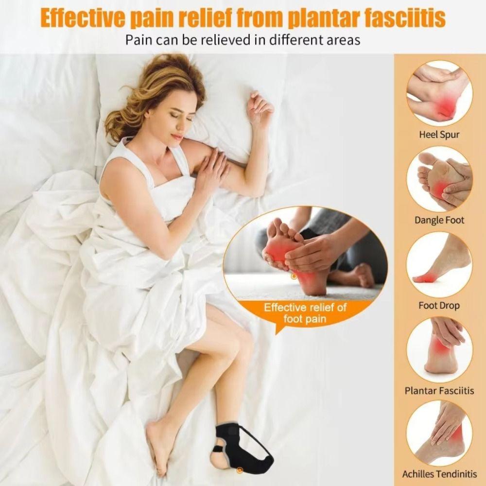 Ergonomic Design Foot Drop Brace Sock Adjustable Straps Arch Support Stretching Band  Recovery