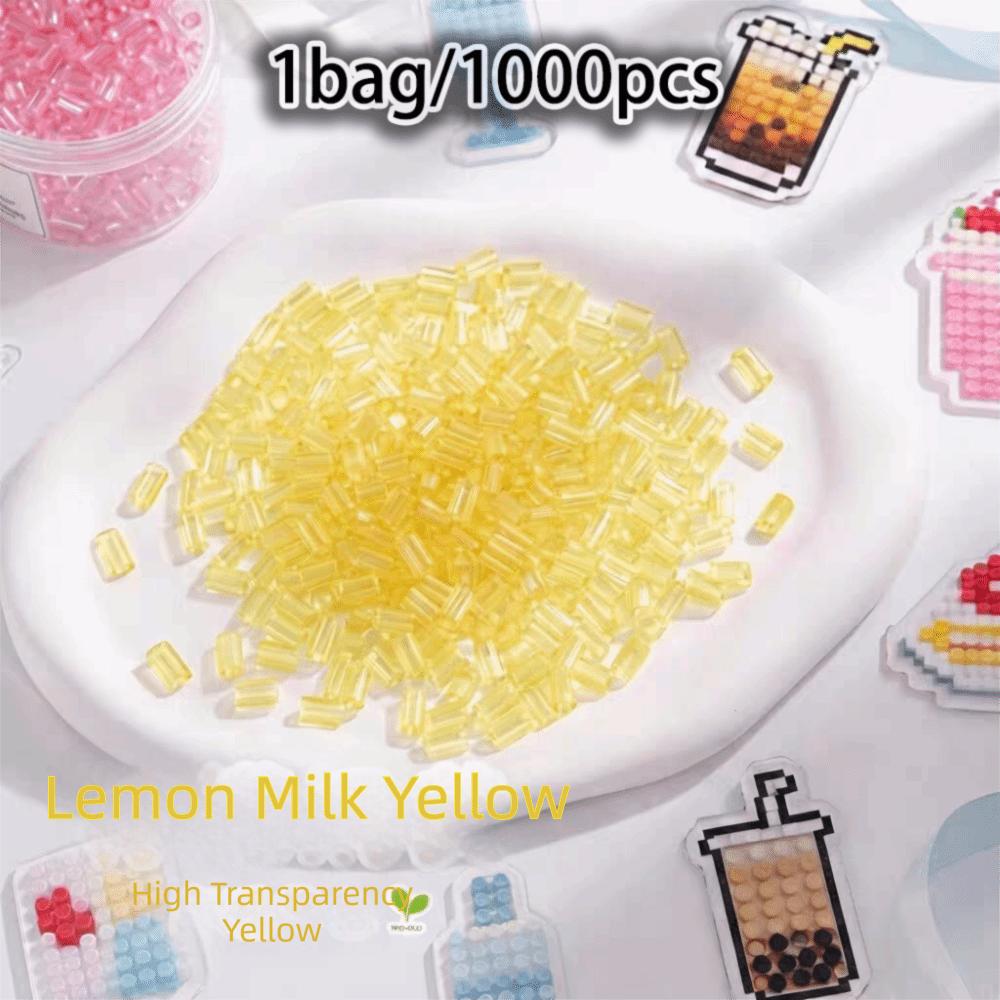 High-Transparency Glass-Colored Perler Bead 2.6mm Transparent Perler Beads transparent yellow