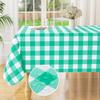 Olanly Rectangle Waterproof Vinyl Table Cloth Buffalo Flannel Backed Tablecloth Wipeable Plastic Table Cover For Easter Kitchen