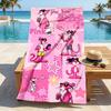 Custom Name Pink Panther Stylish Digital Printing Beach Towel Quick‑Drying Absorbent Blanket for Beach Pool Gym Travel