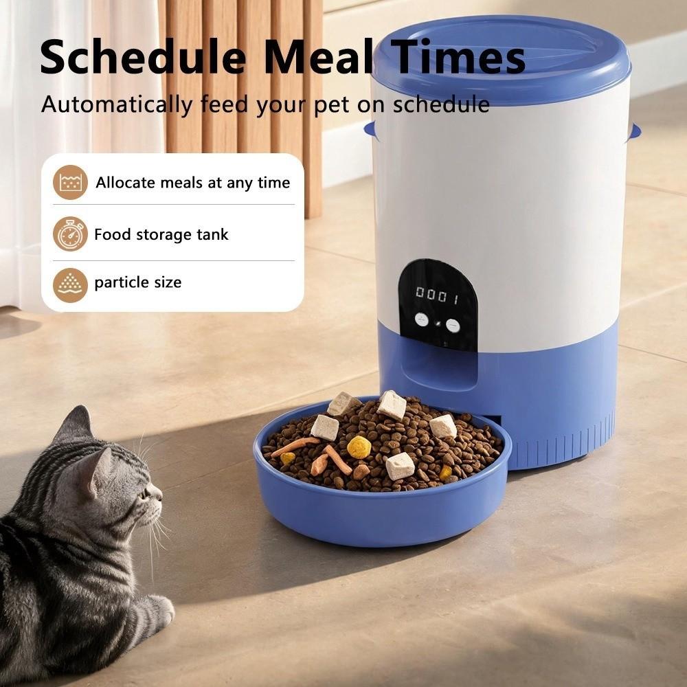 Portion Control Cat Automatic Feeder Remote Control Quantitative Food Dispenser for Cats Dogs