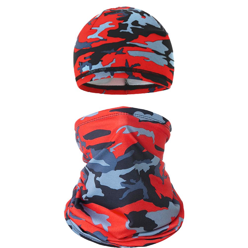 Breathable Summer Sun Protection Cycling Skull Cap & Multifunctional Ice Silk Headscarf