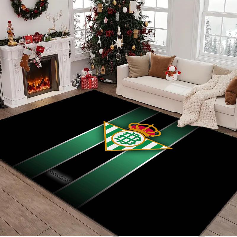 1PC rug Real Betis Crest Artwork Carpet, Chair Rug,Area Rug for Office Bedroom living rooms bedroom, Doormat decor Christmas fan gifts