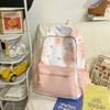 School bag new high-aesthetic Japanese fresh, sweet, artistic, and cute butterfly backpack, lightweight travel backpack for middle school students