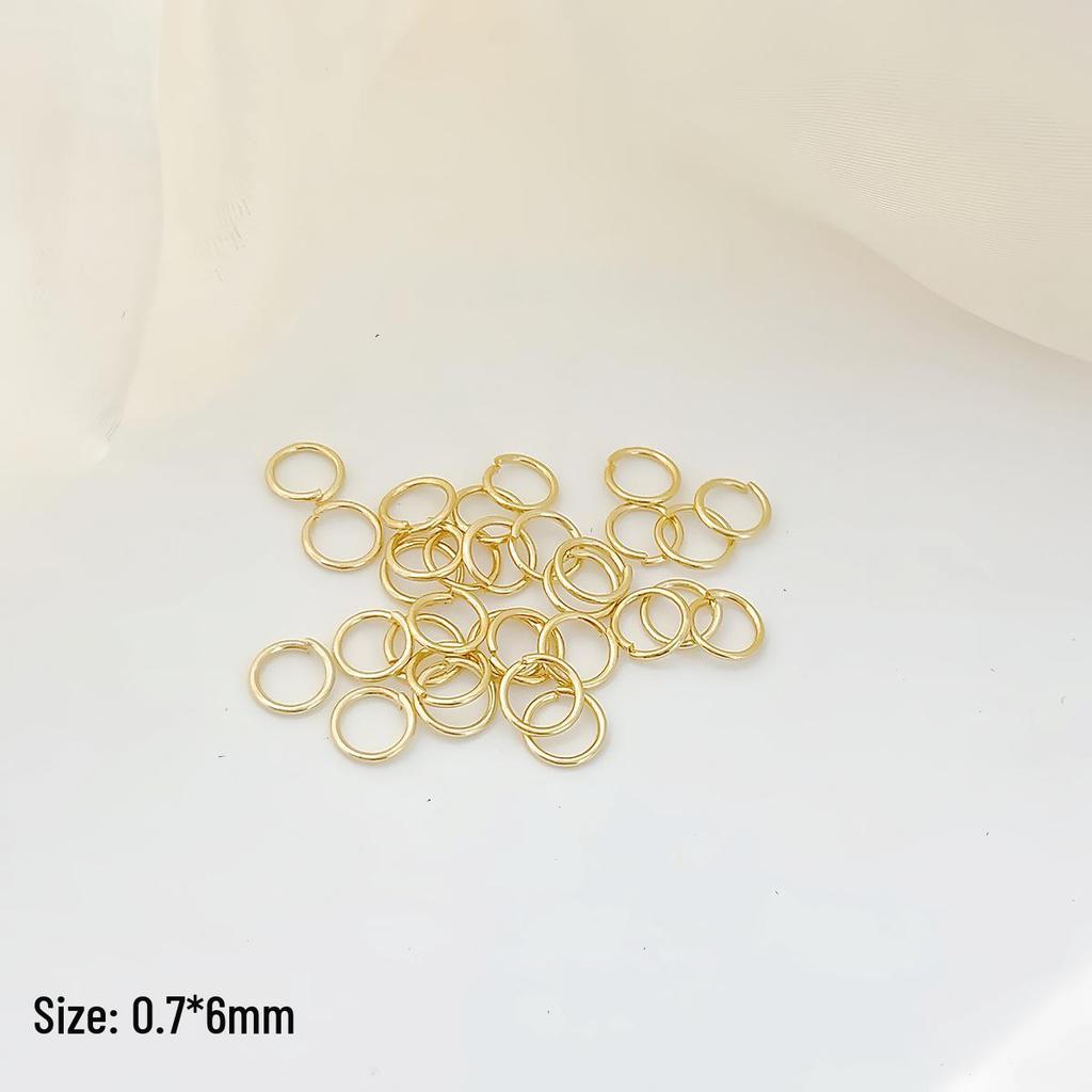 18K Gold Plated Copper Jump Ring - Color Retention, Welded, Closed, Single Loop for DIY Jewelry Accessories