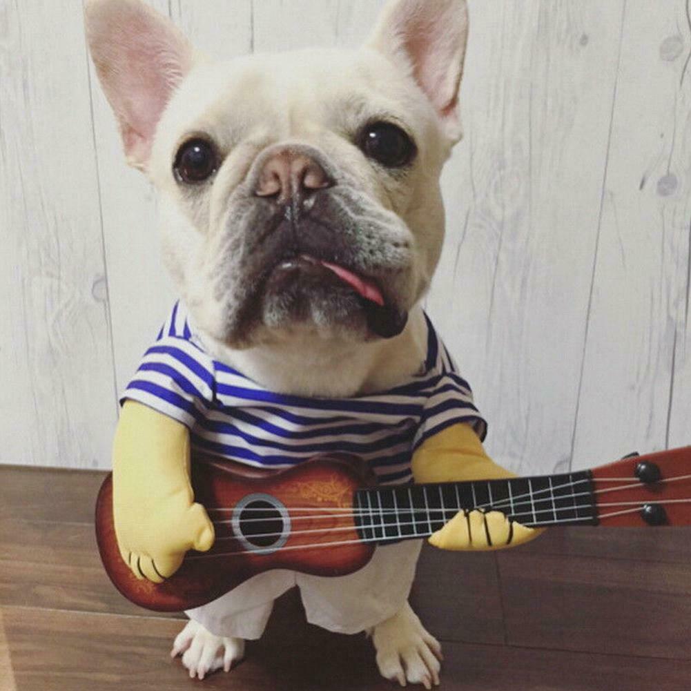 Small Large Halloween Costumes Guitar Player Coll Modeling Pet Dog Coat Clothes Small Large Halloween Costumes Guitar Player Coll Modeling Pet Dog Coat Clothes