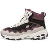DLites Retro Fashion Versatile Durable High-Top Lifestyle Casual Shoes Women Sneakers Black Purple 168026-BKPR