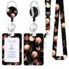 Work Office Badge Holder Fashionable Badge Holder Retractable Reel Stylish Id Card Protector for Work School Professionals Badge