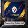 Custom Name Text Tapestry,Pittsburgh Steelers Decorative Wall Hanging, Background Tapestry For Home Bedroom