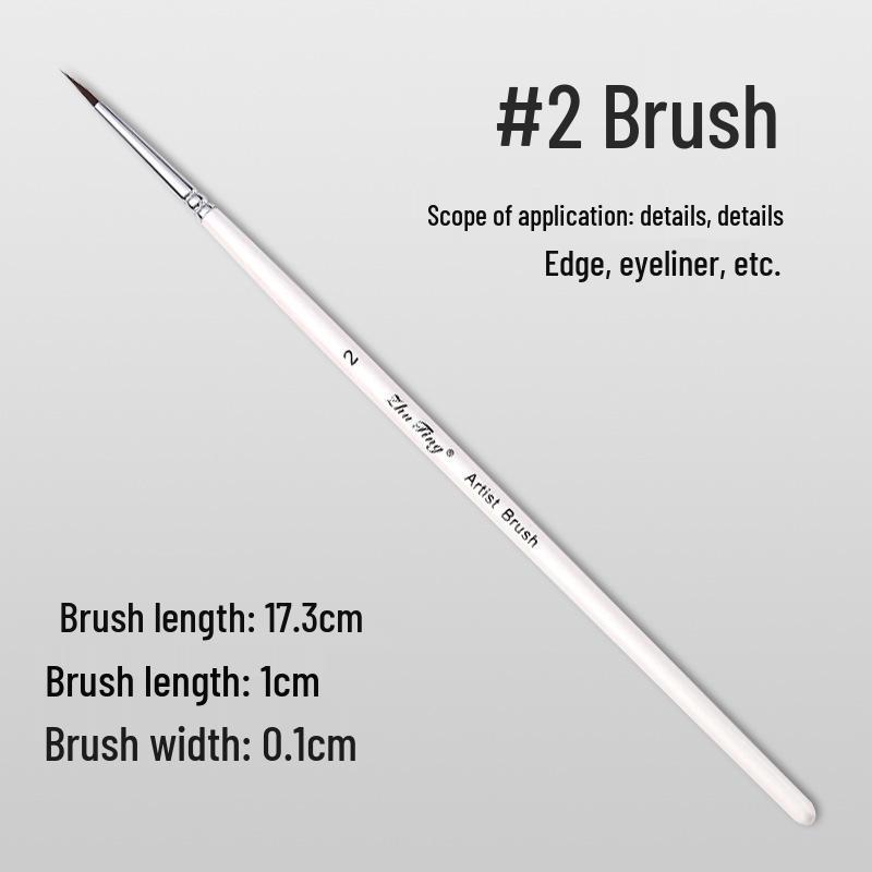 17-Piece Face Painting Brush Set: Hook Line, Embossing, Row, Flat, Oblique, Petal Brushes