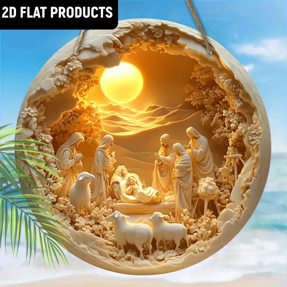 

Деревянный декор, круглый деревянный знак - Святое семейство, Иисус, Мария, Иосиф - для двери, стены, дома, комнаты, фермы, улицы, магазина, гаража, бара, сада и кофе